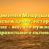 Фамилия Микуцкий: происхождение, история и значение – все, что нужно знать для правильного склонения.