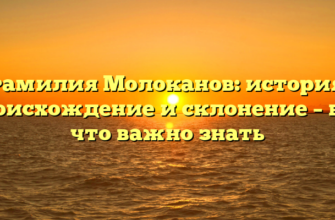 Фамилия Молоканов: история, происхождение и склонение – все, что важно знать