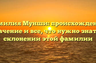 Фамилия Мунши: происхождение, значение и все, что нужно знать о склонении этой фамилии