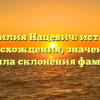 Фамилия Нацевич: история происхождения, значения и правила склонения фамилии