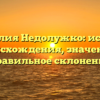 Фамилия Недолужко: история происхождения, значение и правильное склонение