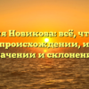 Фамилия Новикова: всё, что нужно знать о происхождении, истории, значении и склонении