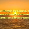 Фамилия Педус: история, значение и правильное склонение – подробное рассмотрение.