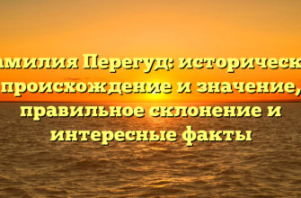 Фамилия Перегуд: историческое происхождение и значение, правильное склонение и интересные факты