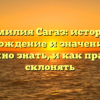 Фамилия Сагаз: история, происхождение и значение — все, что нужно знать, и как правильно склонять