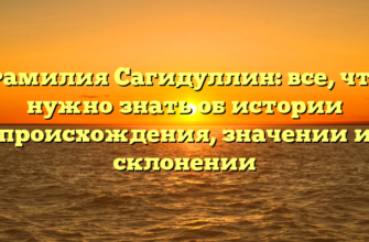 Фамилия Сагидуллин: все, что нужно знать об истории происхождения, значении и склонении