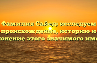 Фамилия Сайед: исследуем происхождение, историю и склонение этого значимого имени