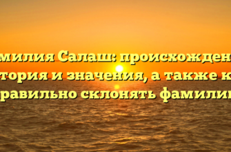 Фамилия Салаш: происхождение, история и значения, а также как правильно склонять фамилию