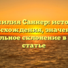 Фамилия Саннер: история происхождения, значение и правильное склонение в одной статье