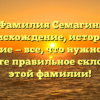 Фамилия Семагин: происхождение, история и значение — все, что нужно знать. Узнайте правильное склонение этой фамилии!