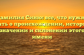 Фамилия Синю: все, что нужно знать о происхождении, истории, значении и склонении этого имени