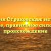 Фамилия Страховская: история и значение, правильное склонение и происхождение