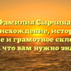 Фамилия Сырчина: происхождение, история, значение и грамотное склонение — всё, что вам нужно знать!