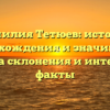 Фамилия Тетюев: история происхождения и значимость, правила склонения и интересные факты