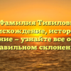 Фамилия Тибилов: происхождение, история и значение — узнайте все о ней и правильном склонении