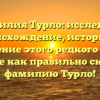 Фамилия Турло: исследуем происхождение, историю и значение этого редкого рода. Узнайте как правильно склонять фамилию Турло!