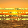 Фамилия Цимберг: происхождение, история и значение фамилии. Полный гайд по склонению фамилии