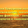 Фамилия Чемерисов: история и происхождение, значение и склонение фамилии — полный гид для генеалогов и любознательных!