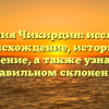 Фамилия Чикирдин: исследуем происхождение, историю и значение, а также узнаем о правильном склонении