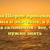 Фамилия Широв: происхождение, история и значение, а также правила склонения – все, что вам нужно знать