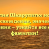 Фамилия Шкарупило: история происхождения, значения и склонения — узнайте все о своей фамилии!