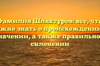 Фамилия Шляхтуров: все, что нужно знать о происхождении и значении, а также правильном склонении