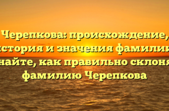 Черепкова: происхождение, история и значения фамилии. Узнайте, как правильно склонять фамилию Черепкова